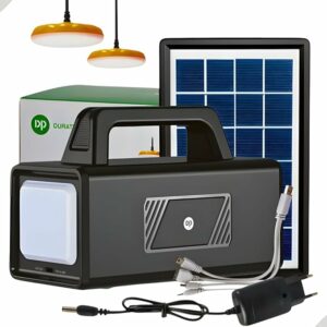 Kit Gerador de Energia Solar Portátil com 2 Lâmpadas LED É Bom